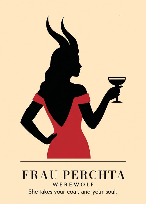 Frau Perchta. She takes your coat, and your soul.